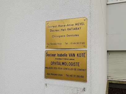 Van Kote Isabelle, Ophtalmologue au Plessis-Robinson