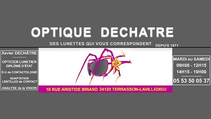 OPTIQUE DECHATRE, Opticien à Terrasson-Lavilledieu
